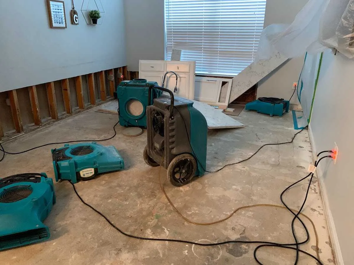 Dehumidifier in flood-cut room for Water Extraction & Removal in Thomasville